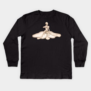 Melting Human Illustration Kids Long Sleeve T-Shirt